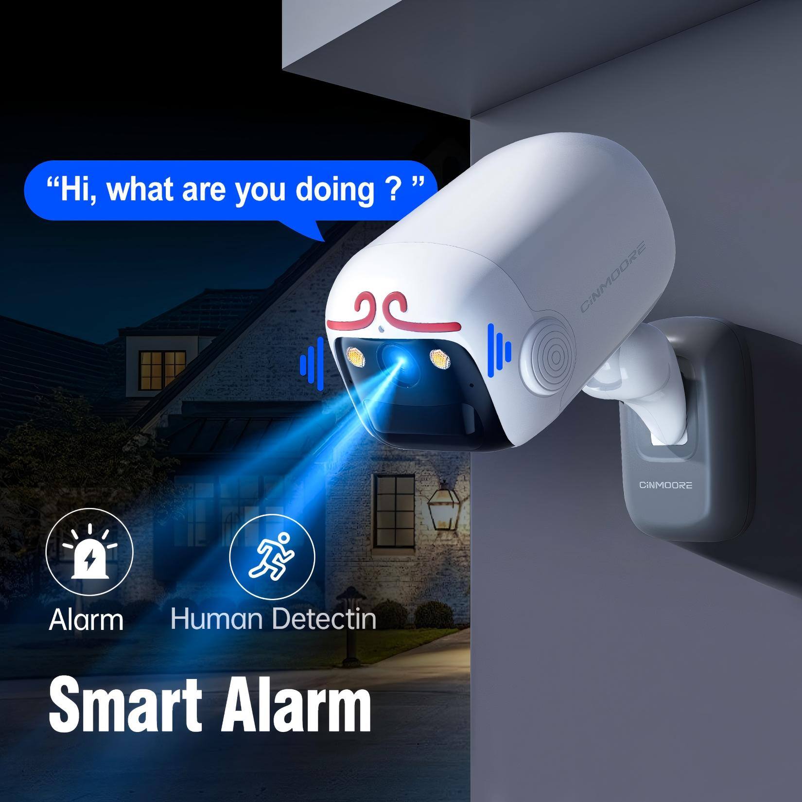 "Hi, what are you doing?"

CINMOORE Alarm Human Detection Smart Alarm

Alarm  
Human Detection  

Smart Alarm
