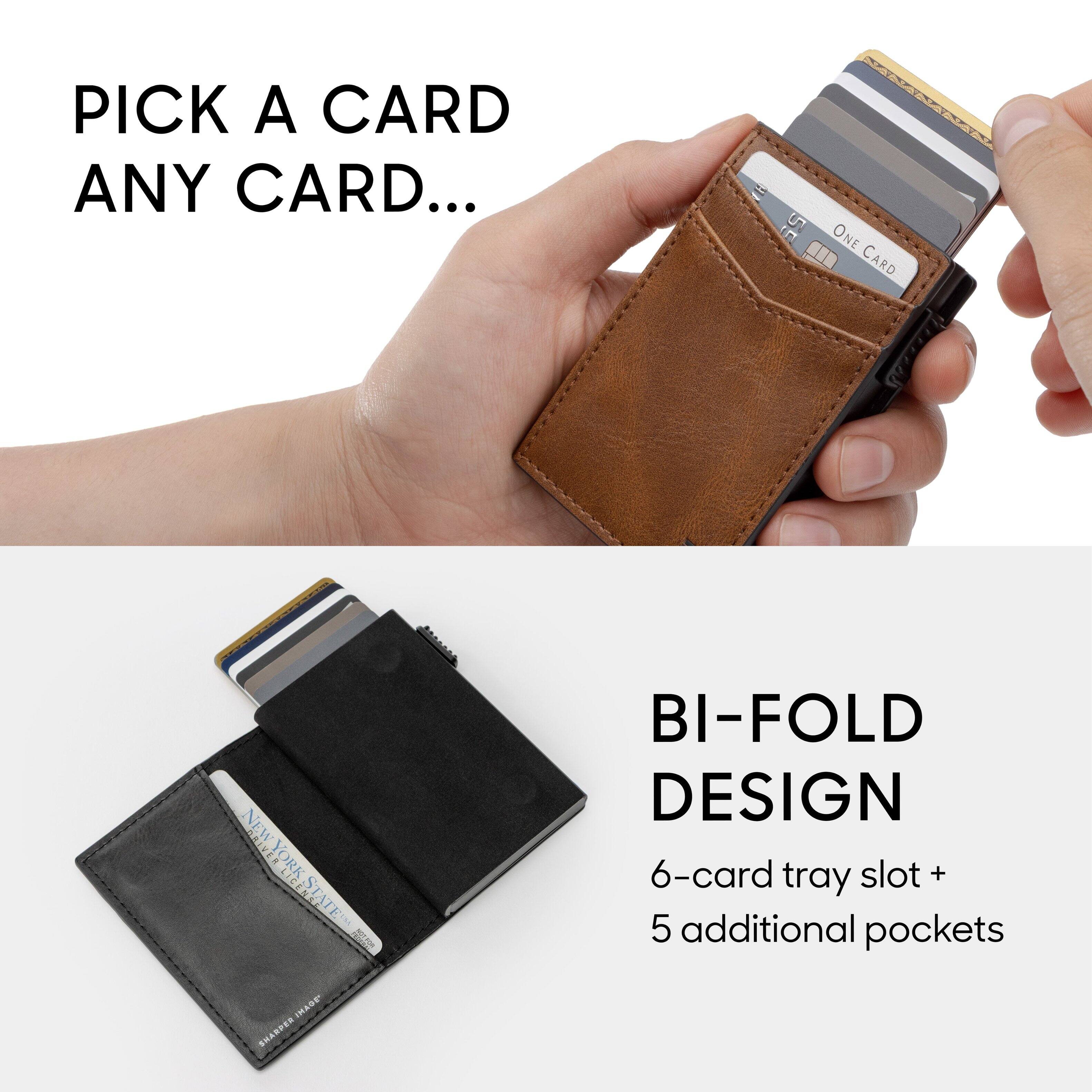 PICK A CARD ANY CARD...

ONE CARD NEWYORK NEW YORK STATE LIC

BI-FOLD DESIGN
6-card tray slot + 5 additional pockets