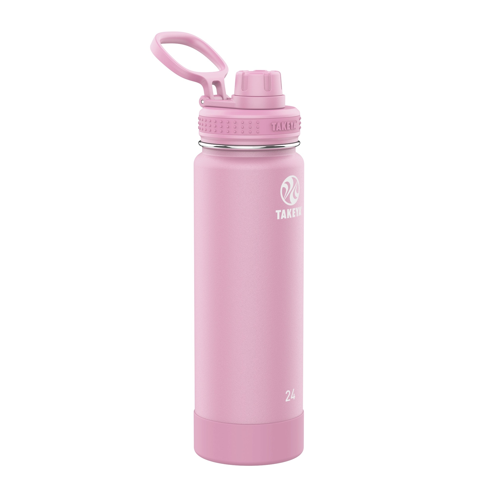 Angle. Takeya - Actives 24oz Spout Bottle - Pink Lavender.