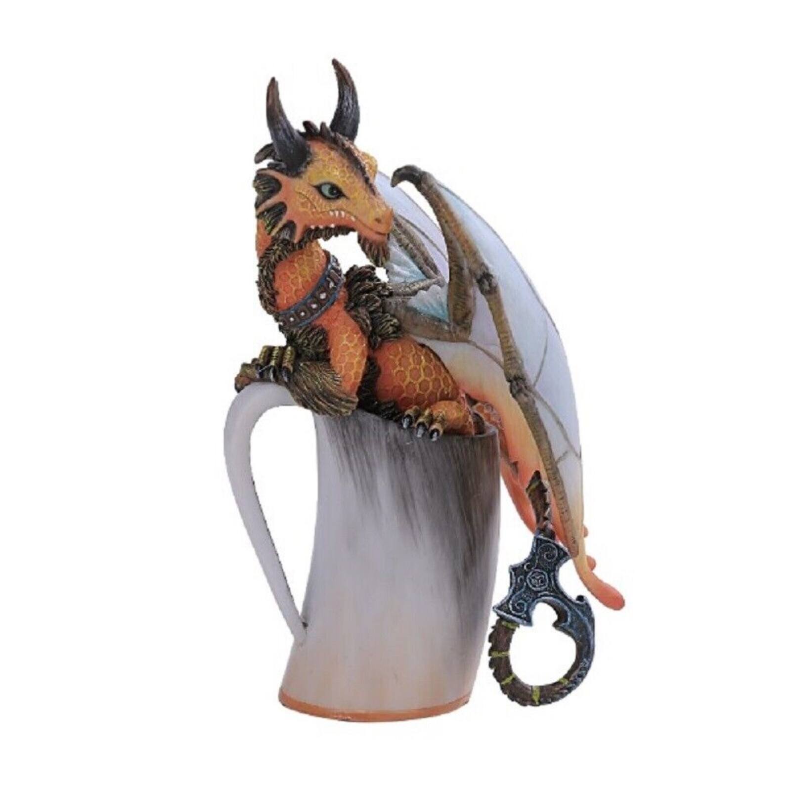 Drinks and Dragons Series Mead Dragon Resin Figurine by Stanley Morrison 4.25 inch