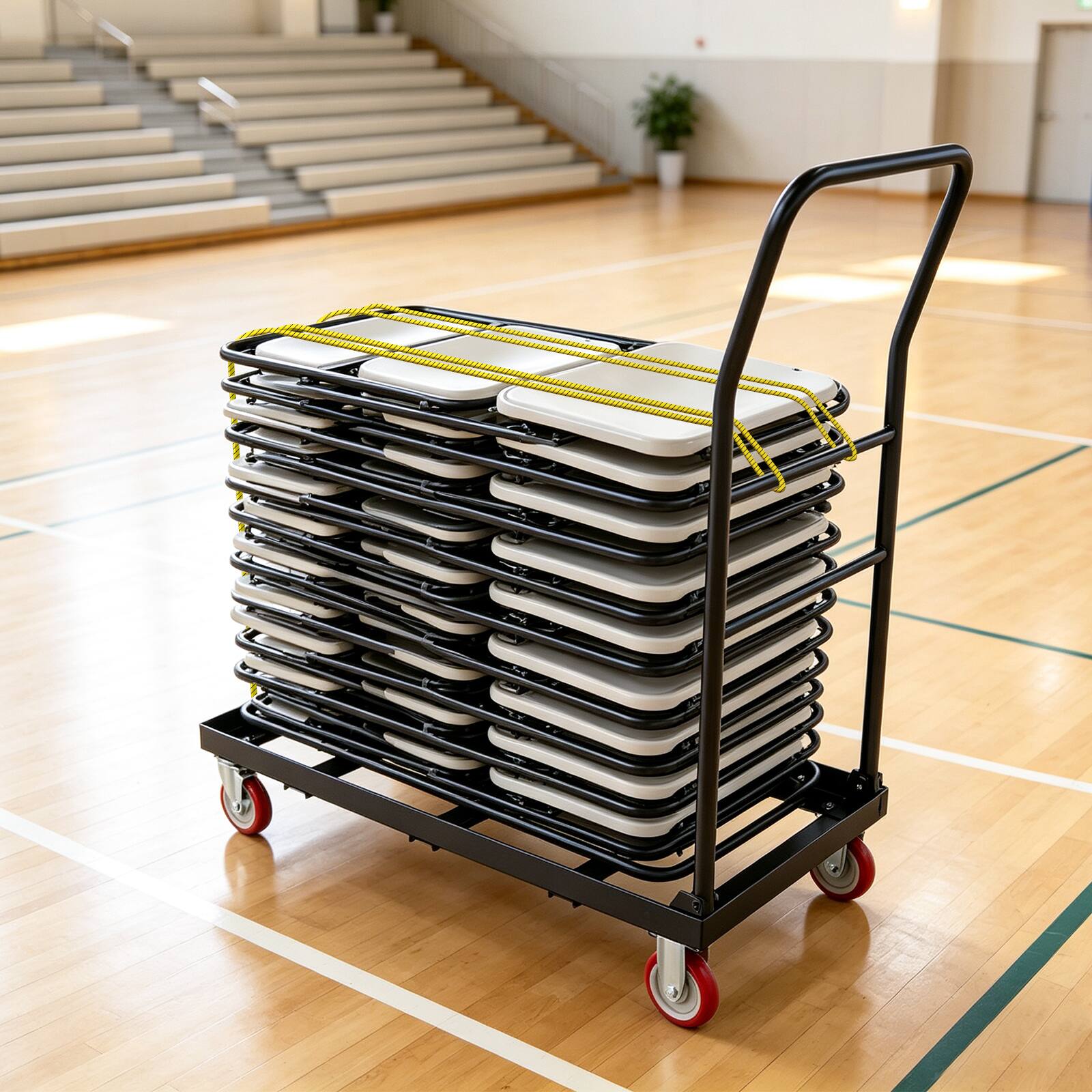Alt View 1. Costway - Costway 800 LBS Folding Hand Truck, Portable Dolly with Handle and 2 Elastic Ropes - Black.
