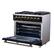 Alt View 8. Forno Appliances - Massimo 5.36 Cu. Ft. Freestanding Dual Fuel True Convection Range with Air Fryer Basket - Black.