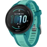 Garmin - Forerunner 165 Music GPS Smartwatch 43 mm Fiber-Reinforced Polymer - Turquoise/Aqua - Front_Zoom