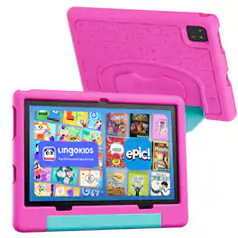 Contixo - A10 10" Educational Kids Tablet with Epic! and Lingokids 64GB with Parental Controls & Kid-Proof Case - Pink