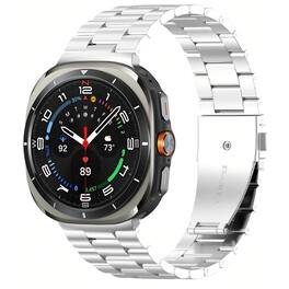 StrapsCo - Classic Evening Bracelet Stainless Steel Watch Band Strap For Samsung Galaxy Watch 8 - Silver