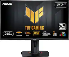 ASUS 27" GAMING TUF 240Hz Curved Design 3 Year TUF GAMING Warranty AMD2 HDR Ims 105% FreeSync ms ELMB High Dynamic Range Premium MPRT S SRGB
