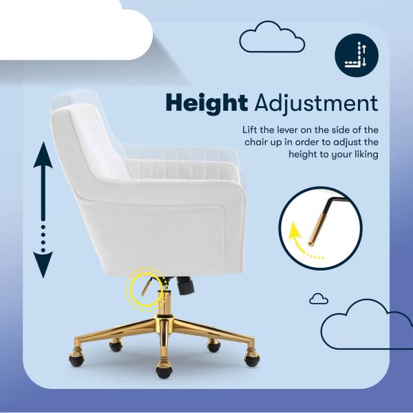 Height Adjustment  
Lift the lever on the side of the chair up in order to adjust the height to your liking.