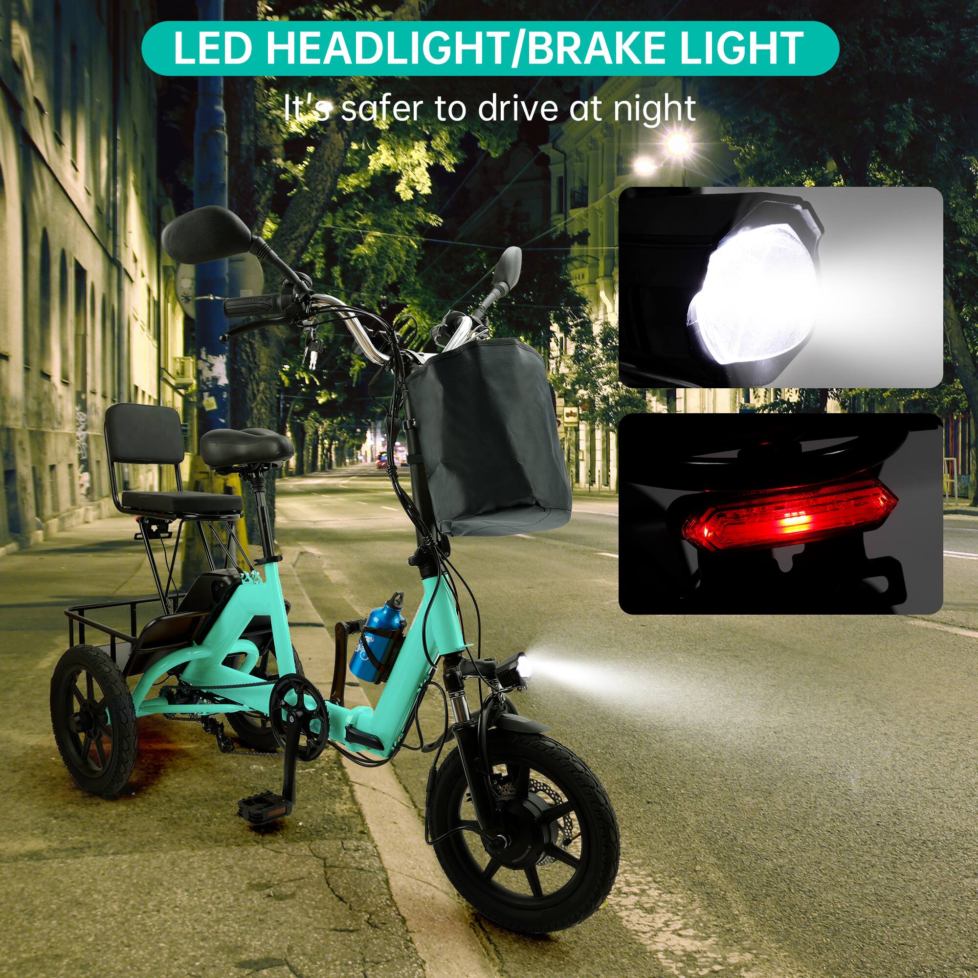 LED HEADLIGHT/BRAKE LIGHT  
It's safer to drive at night
