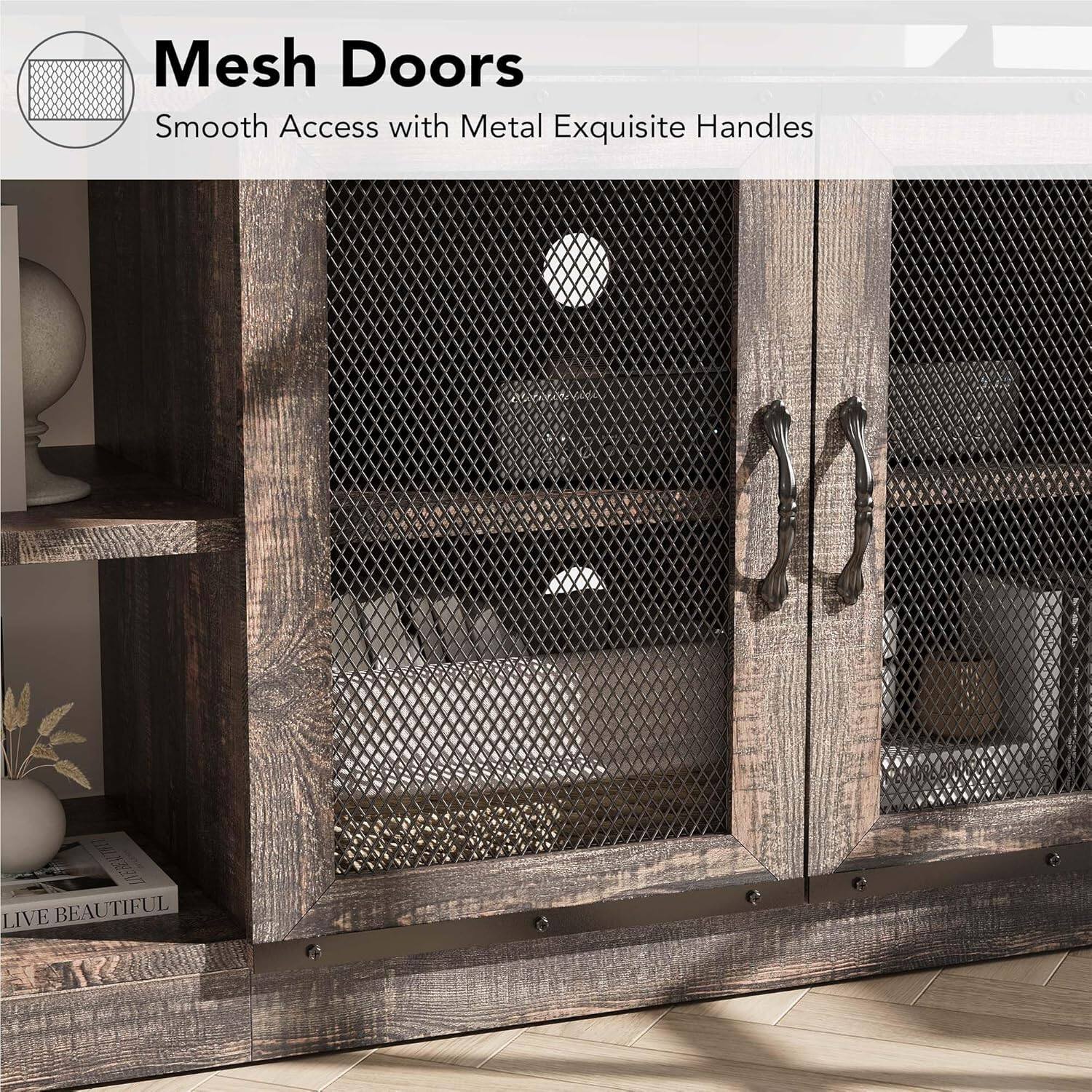Mesh Doors  
Smooth Access with Metal Exquisite Handles