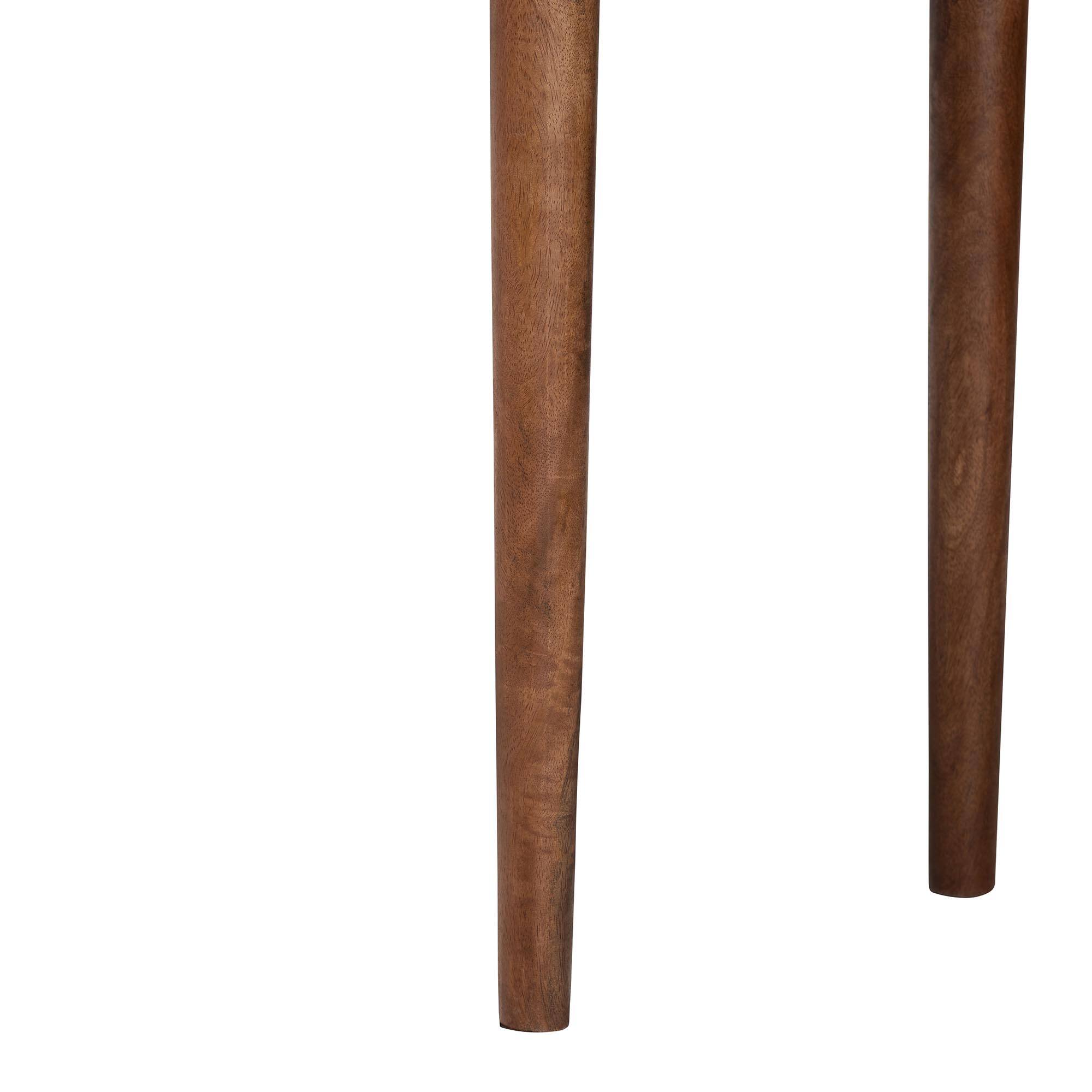 Alt View 3. Baxton Studio - Linore Fluted Wood Console Table - 2-Drawer Oval Accent Table for Living Room or Entryway - Dark Walnut Brown.