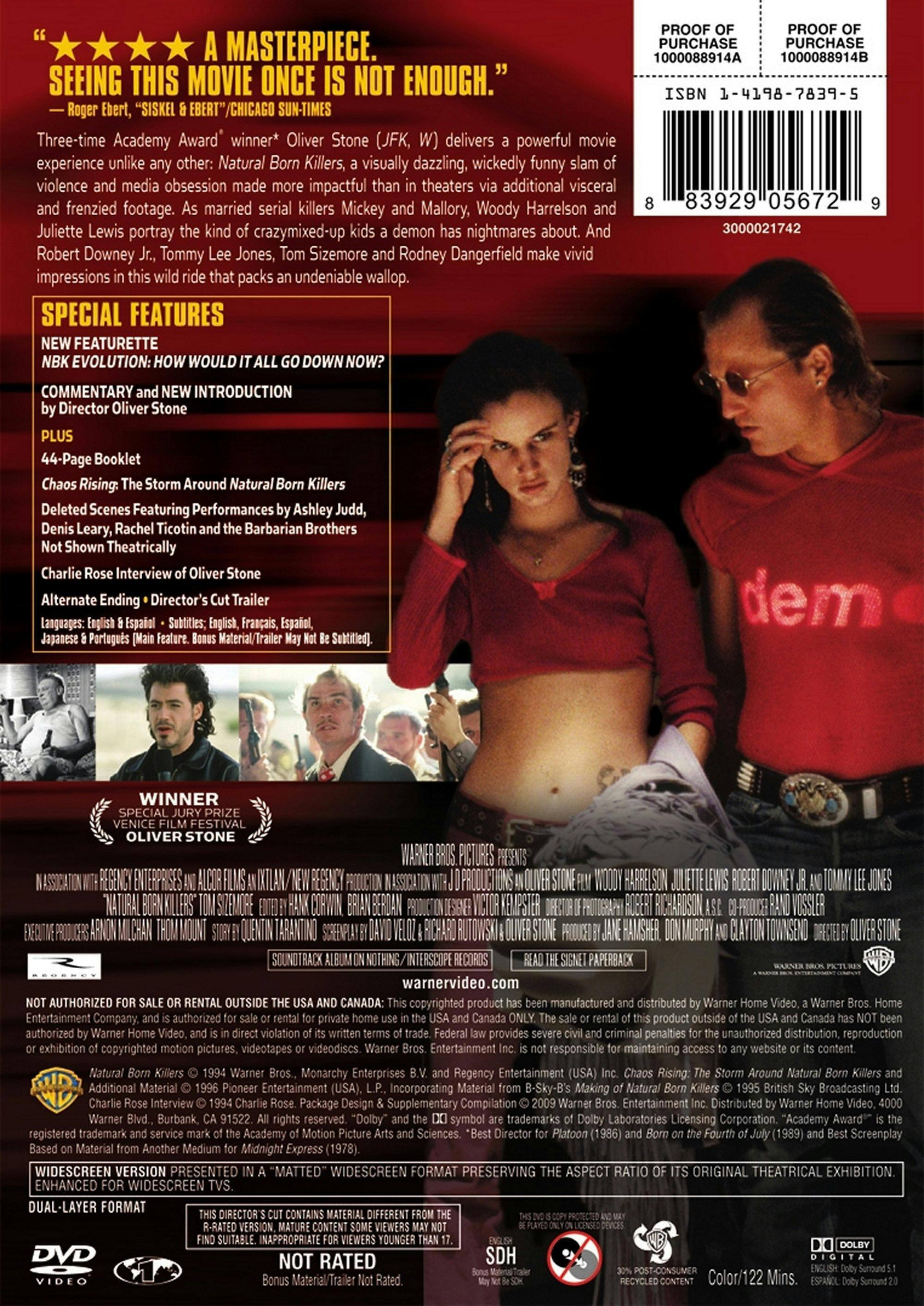 Angle. Natural Born Killers: Director's Cut (DVD Director's Cut) [DVD].