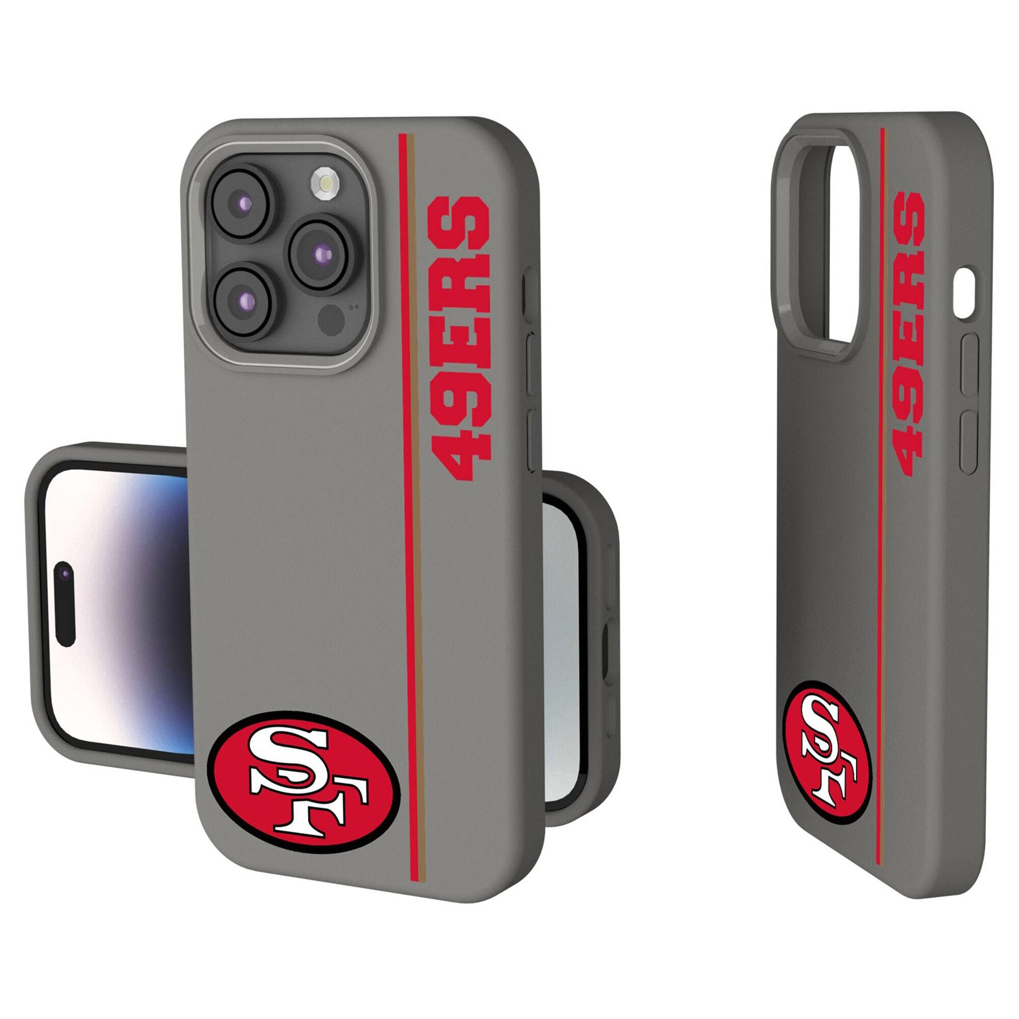 Keyscaper - NFL - San Francisco 49ers Throwback Logo iPhone Soft Touch Case - 14 - Gray