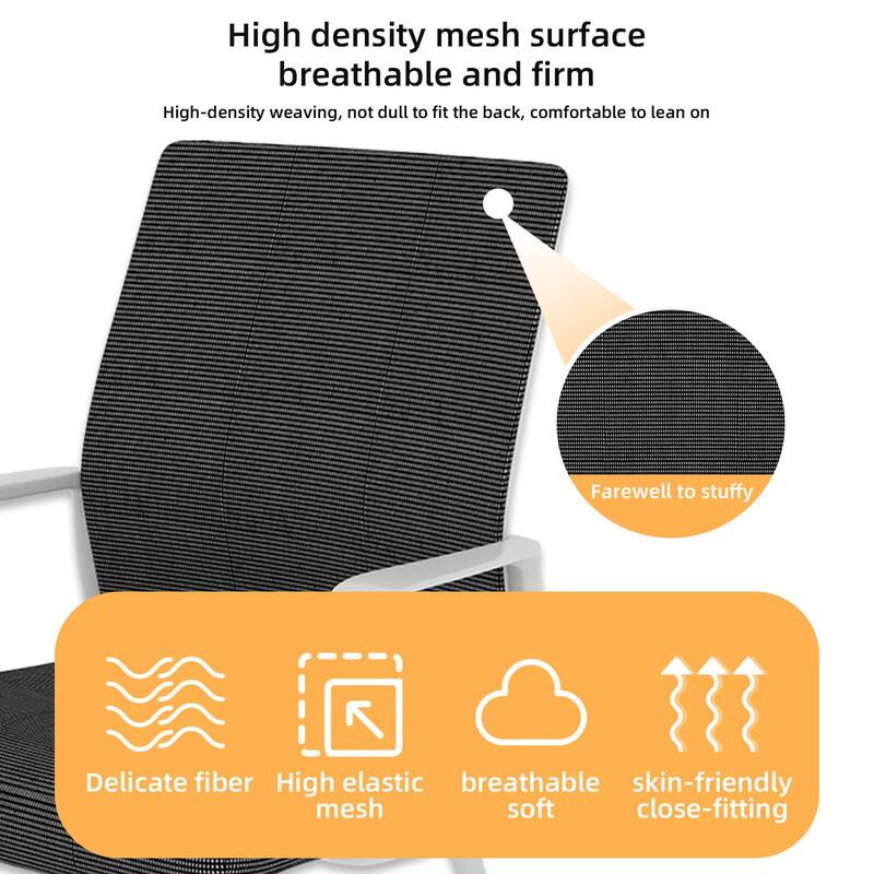 High density mesh surface breathable and firm  
High-density weaving, not dull to fit the back, comfortable to lean on  
Farewell to stuffy  
Delicate fiber  
High elastic breathable skin-friendly mesh  
Soft close-fitting