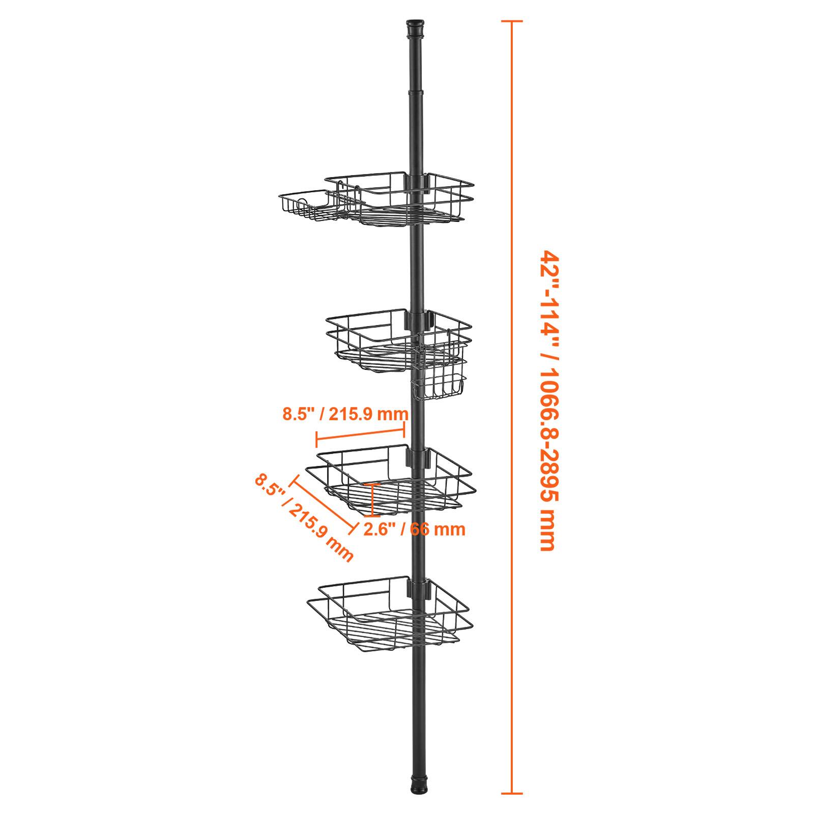 - 8.5" / 215.9 mm
- 2.6" / 66 mm
- 42"-114" / 1066.8-2895 mm