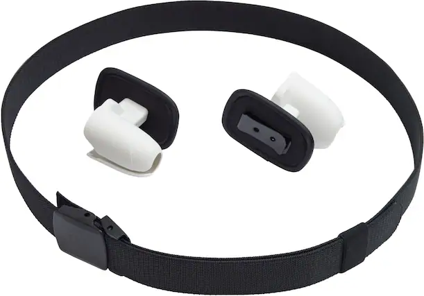 Front. PowerA - Hip Clip for Meta Quest 3 - White.