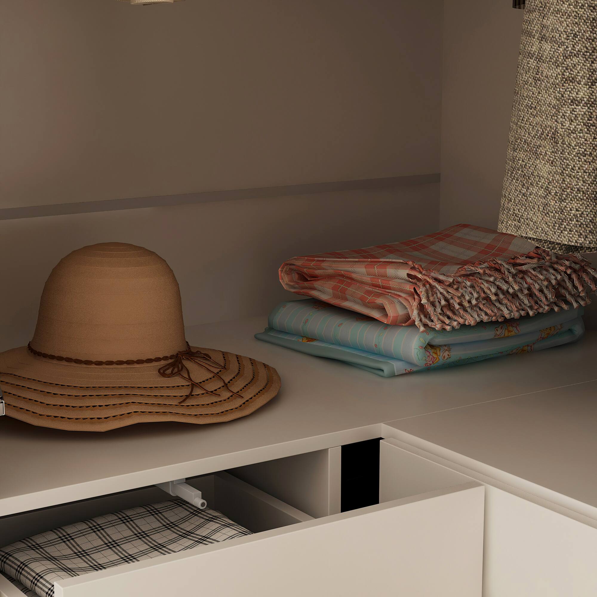 Alt View 4. FUFU&GAGA - L Shaped Corner Wardrobe Closet Armoire with Hanging Rod Shelves and Drawers Space Saving Bedroom Storage Organizer - White.