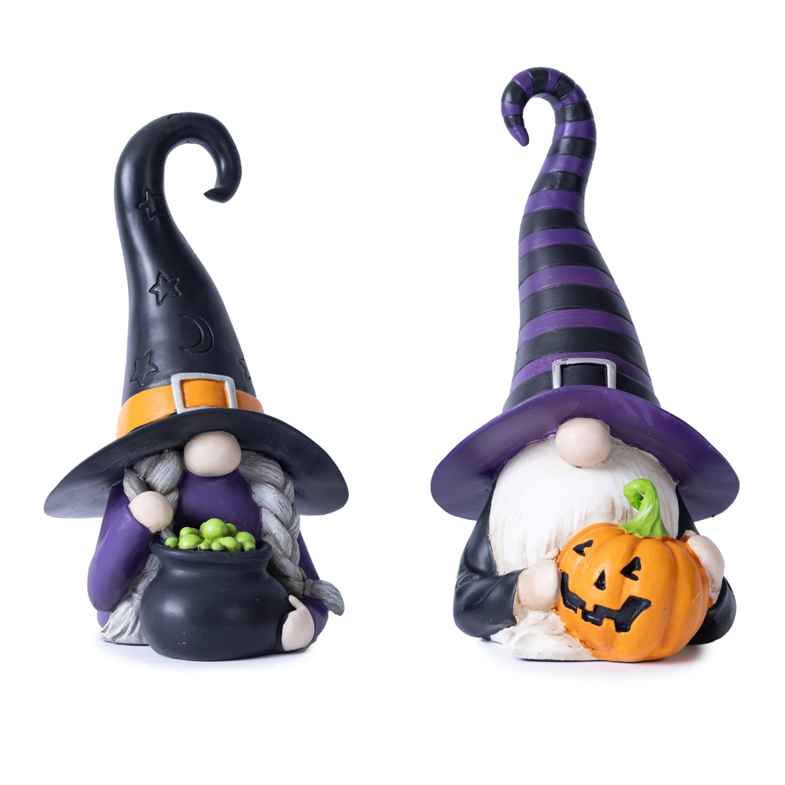 BreeBe - Witch Gnome Figurine (Set of 2) - Purple