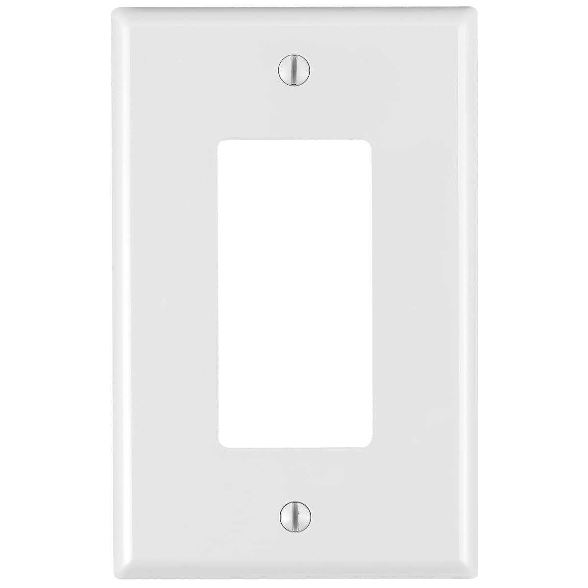Back. Leviton - M24-80401 Wall Plate 1-Gang Pack of 10 - White.