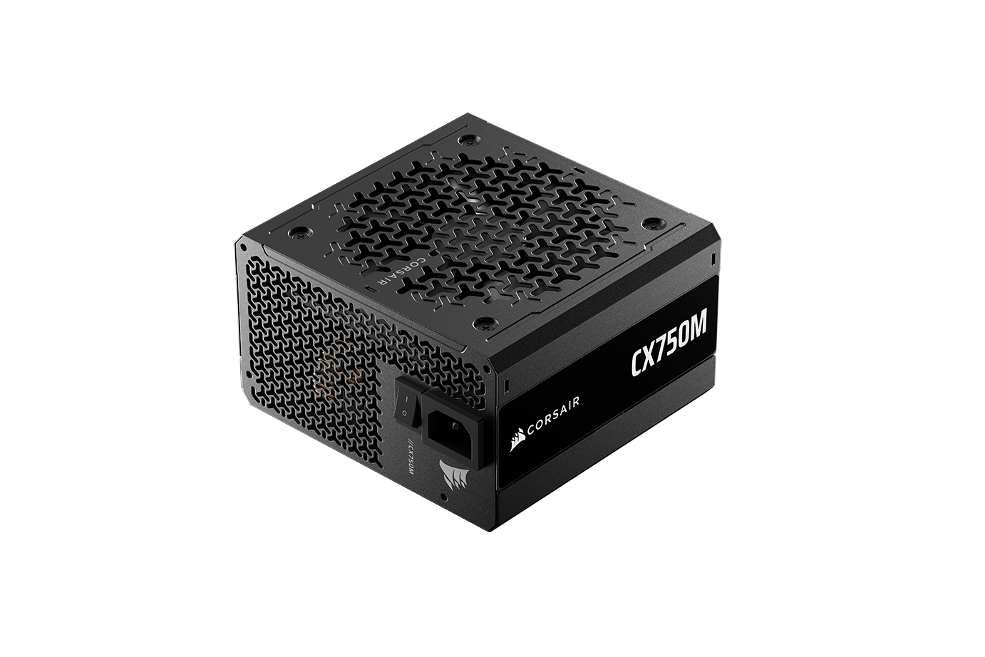 CORSAIR - CX-M Series CX750M Semi-Modular Low-Noise ATX 3.1 Power Supply - Black - Front_Zoom