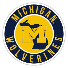 Fan Creations - Michigan Wolverines 15" State Circle Sign - Multicolor