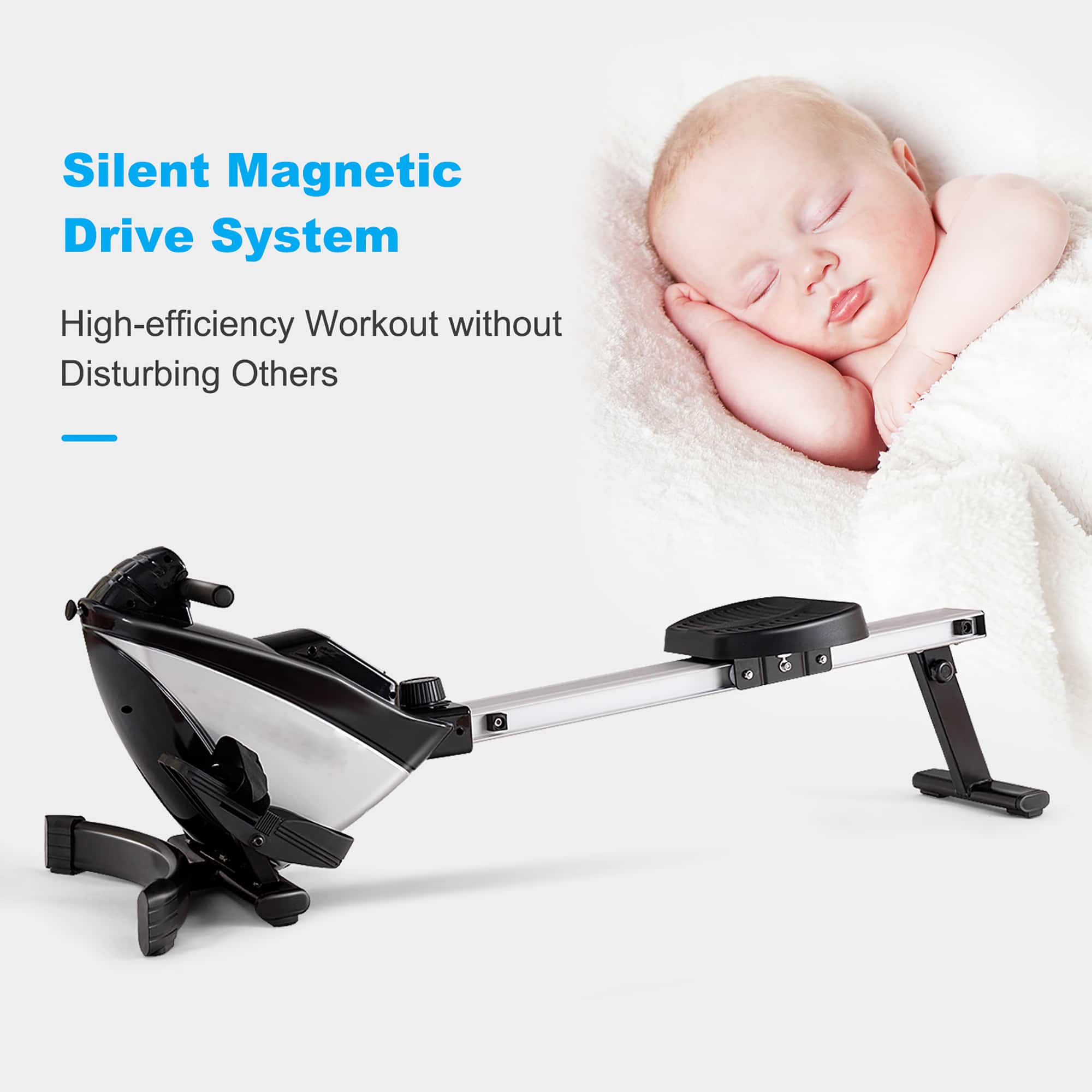 Silent Magnetic Drive System: High-efficiency Workout without Disturbing Others