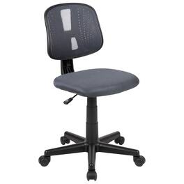 Emma + Oliver - Mid-Back Mesh Swivel Task Office Chair with Pivot Back - Gray