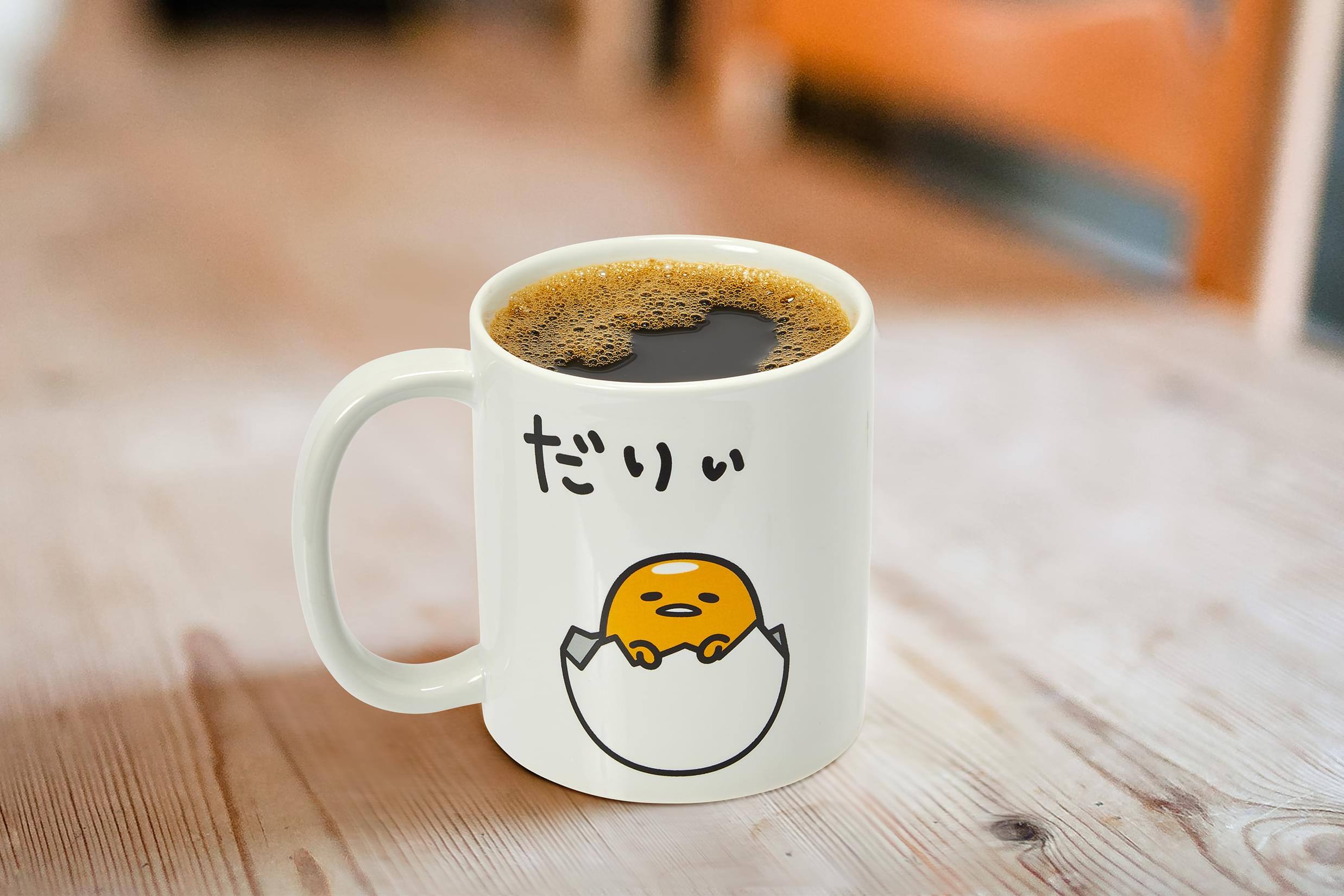 Alt View 4. Seven20 - Gudetama Sitting In Eggshell 20-Oz Ceramic Mug - White.
