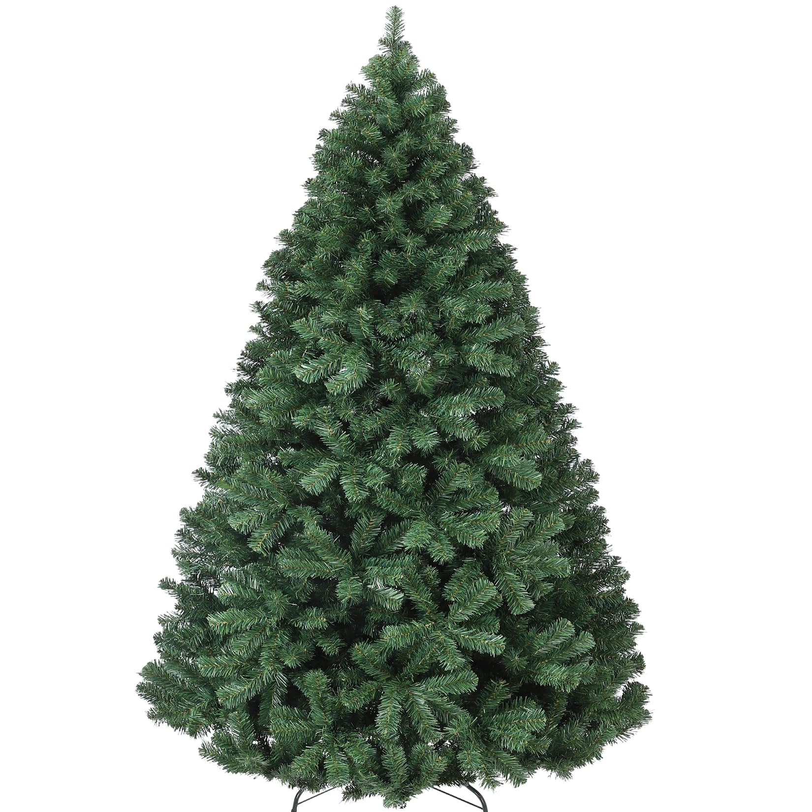 Qeetex - 1PCS 7.5FT tripod Without light7.5FT Premium Spruce Artificial Holiday Christmas Tree for Home Office Party Decoration w - As Shown