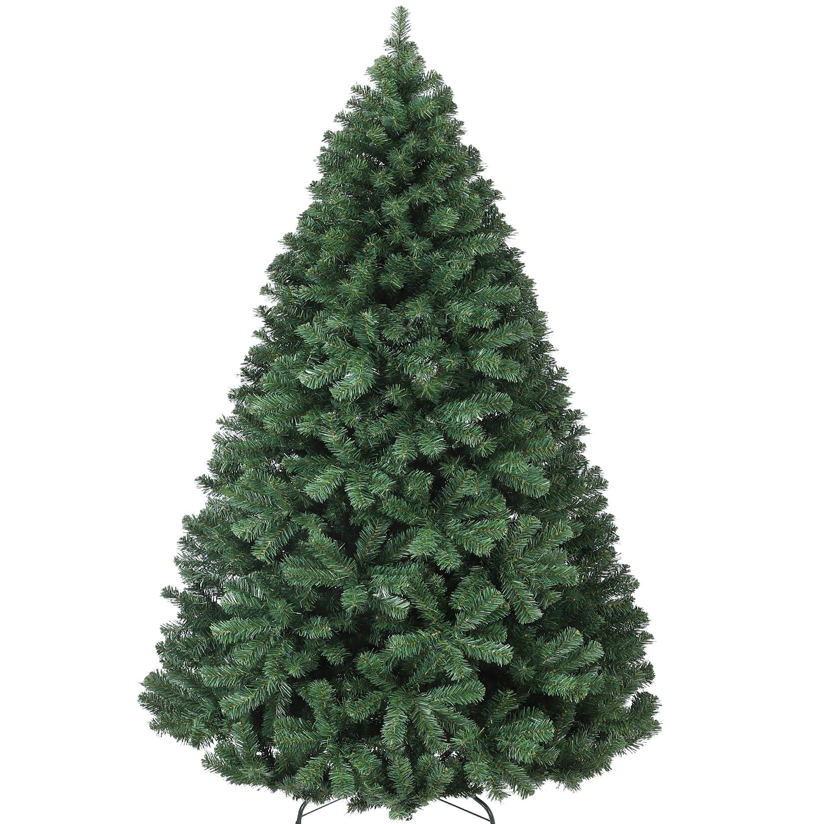 Qeetex - 1PCS 7.5FT tripod Without light7.5FT Premium Spruce Artificial Holiday Christmas Tree for Home Office Party Decoration w - As Shown