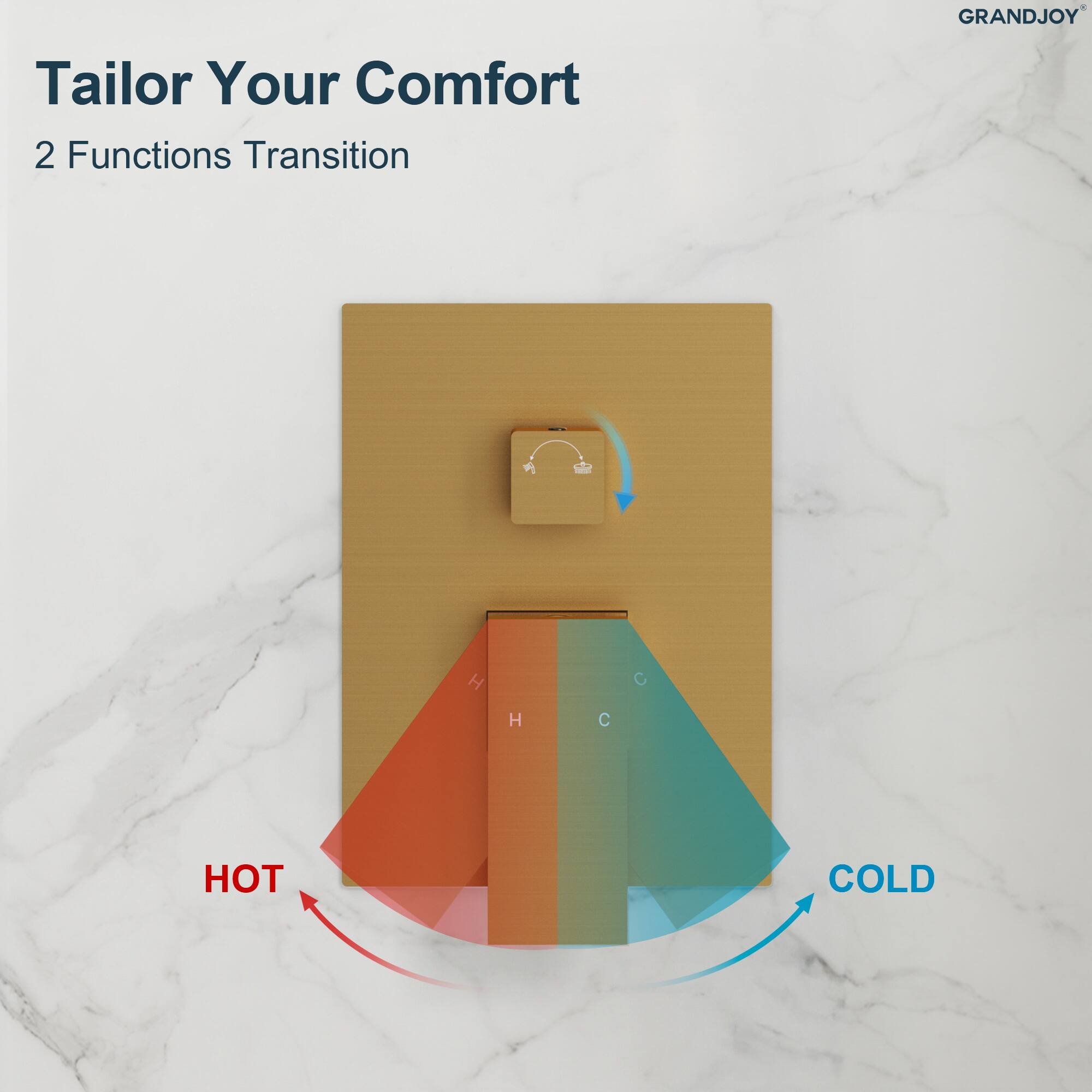 Tailor Your Comfort  
2 Functions Transition  

HOT  
COLD