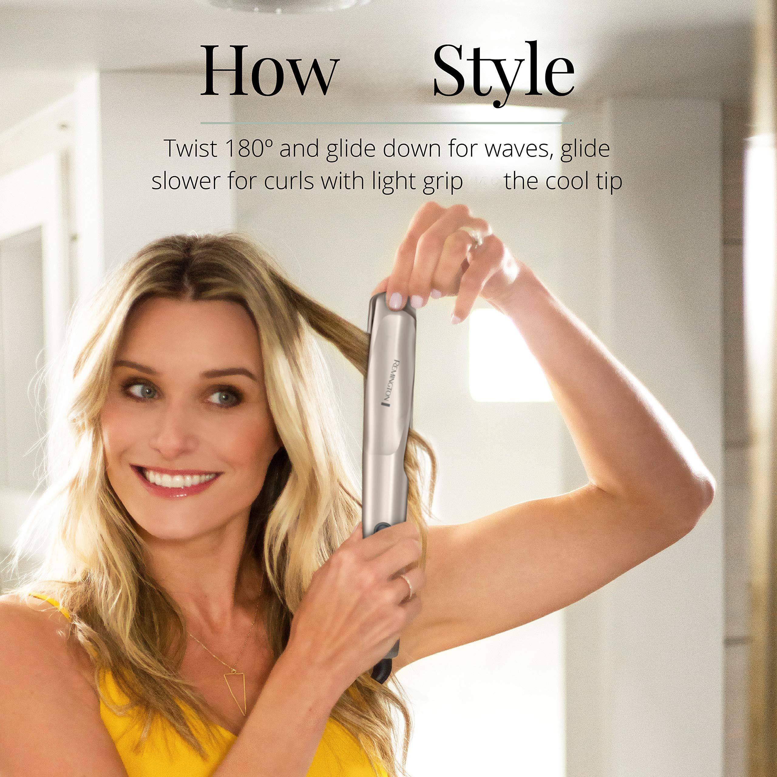 How Style

Twist 180° and glide down for waves, glide slower for curls with light grip the cool tip