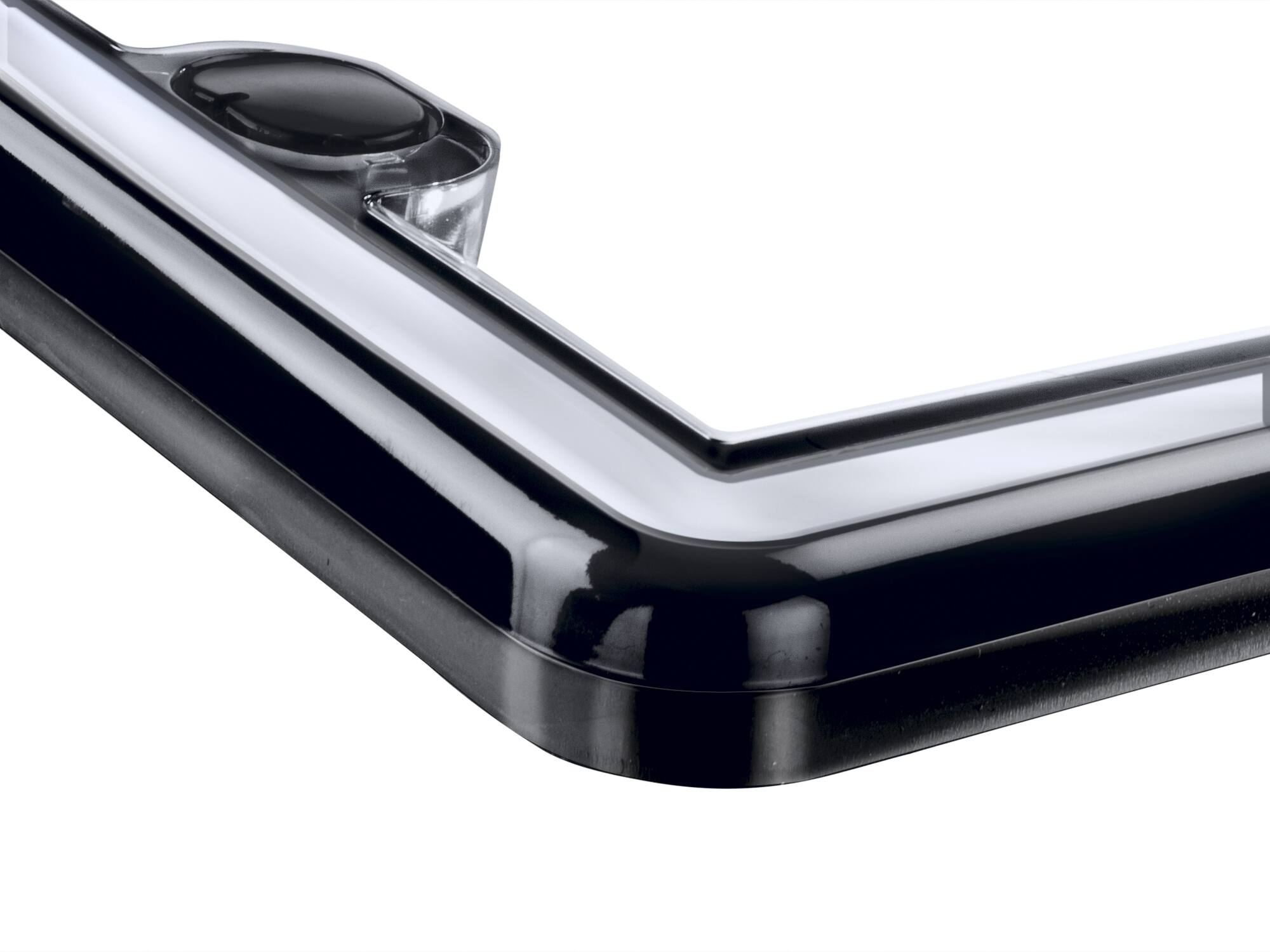 Alt View 1. WeatherTech - ColorFrame | License Plate Frame with Multi-Flex Gasket and Stainless Steel Hardware - Chrome / Black.