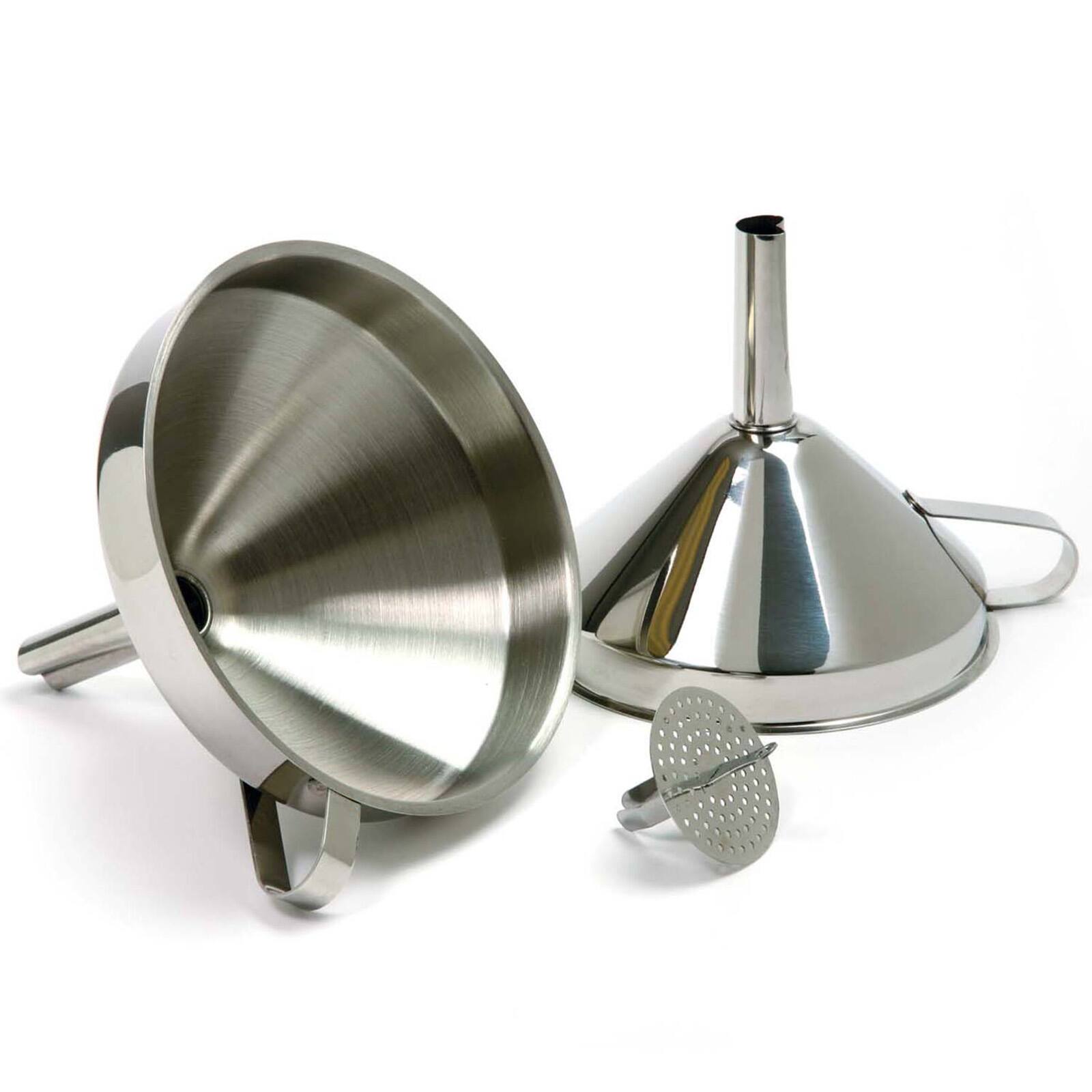 Alt View 3. Norpro - Heavy Duty Stainless Steel Funnel with Detatchable Strainer, 4.75-Inch - Silver.