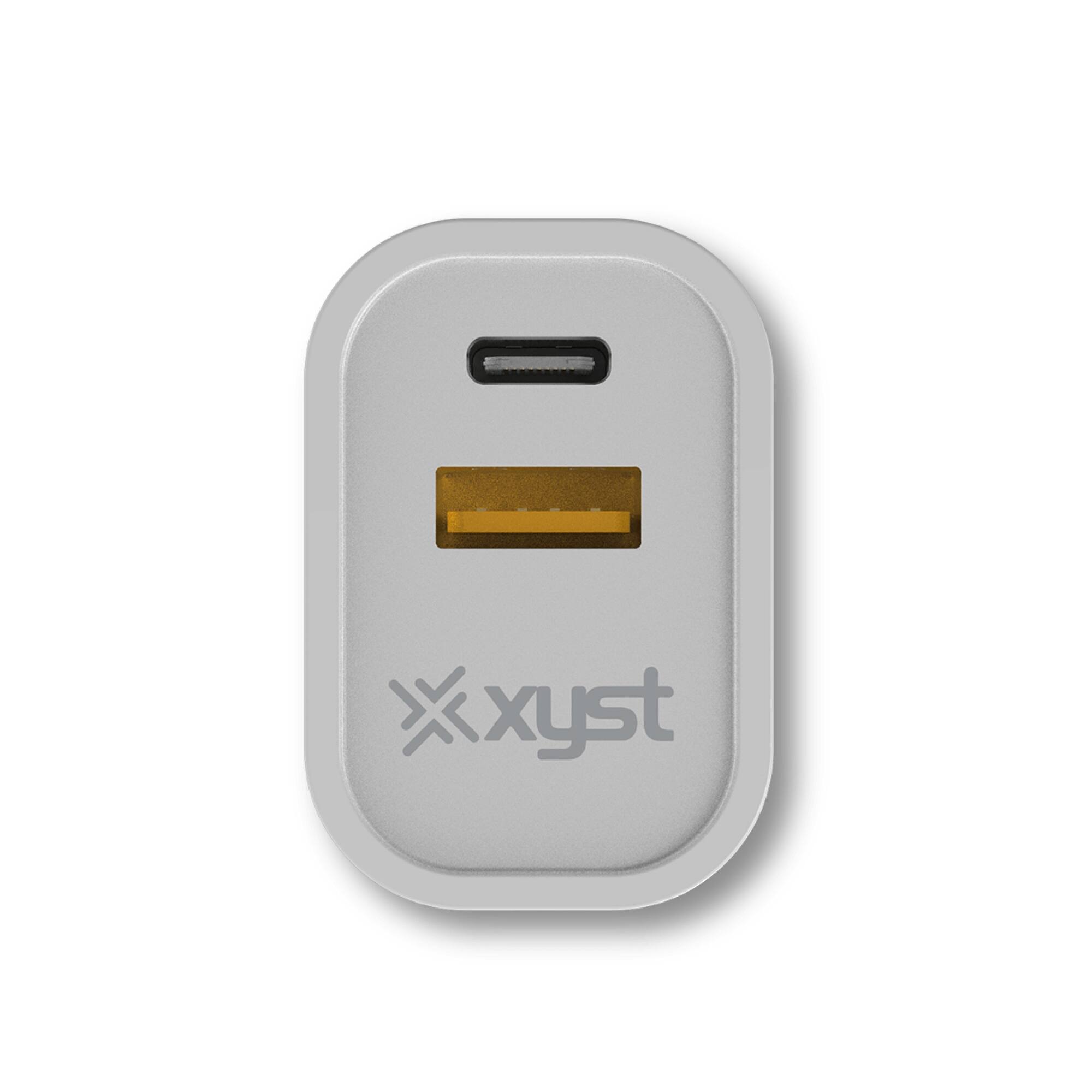 Alt View 7. Xyst - 3.4-Amp Dual USB Wall Charger with USB Port and USB Type-C Port - White.