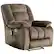 Front. Bestier - Bestier Massage Recliner Chairs with Heat and Vibration Soft Fabric Single Manual Reclining Chair - Grey.