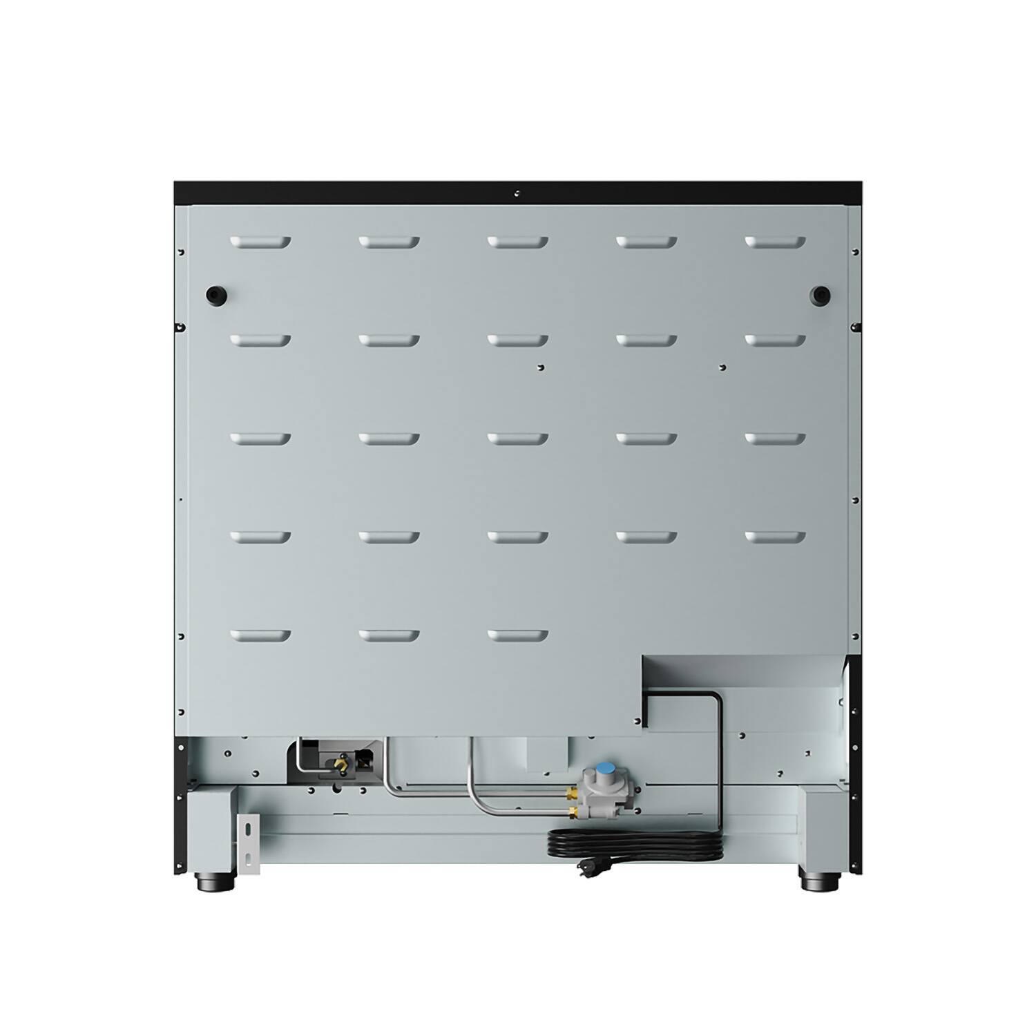 Alt View 7. Thor Kitchen - 6.0 Cu. Ft. Freestanding LP Gas Convection Range - Matte black.