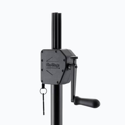 Front. On Stage Stands - OnStage Crank-Up Subwoofer Pole (SS7747V2) - Black.