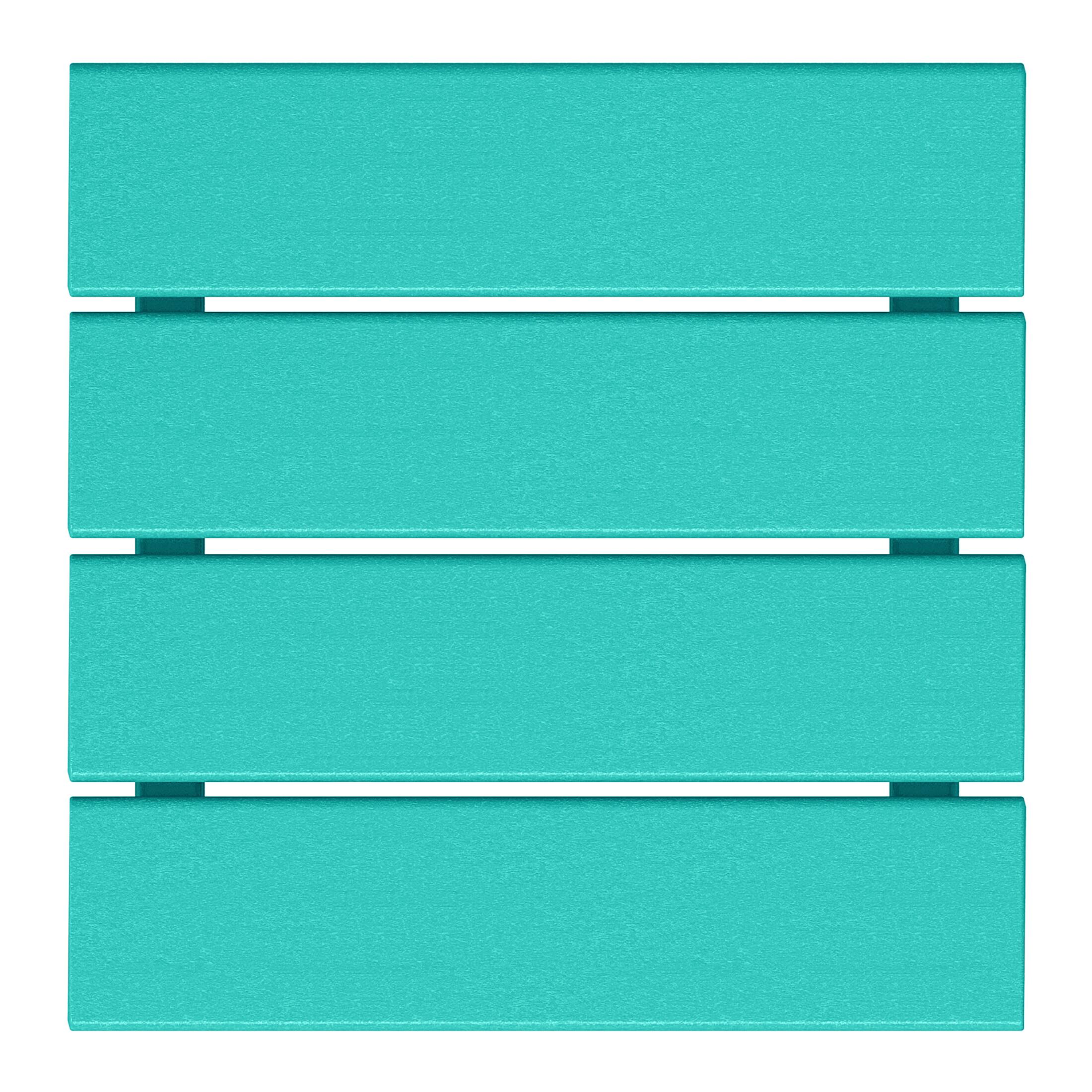 Alt View 2. WestinTrends - WestinTrends Malibu 14" square outdoor Side table for Adirondack chair - Turquoise.