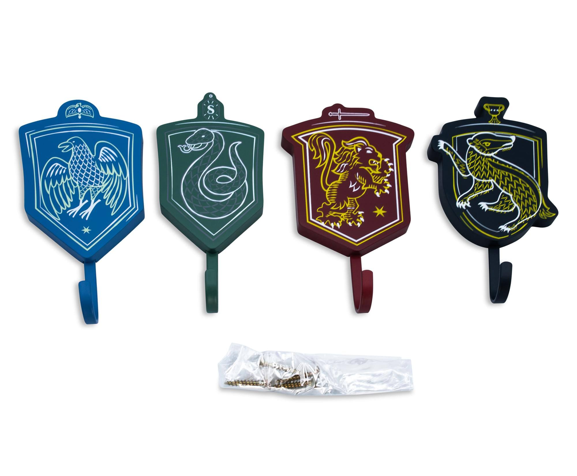 Alt View 1. Ukonic - Harry Potter Hogwarts Houses Wall Hooks Storage Rack | Set of 4 - Blue.