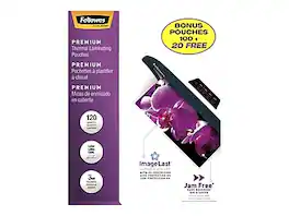 Fellowes - ImageLast Premium Thermal Laminating Pouches, Letter Size, 3 Mil, 120/Pack (5228901) - Clear