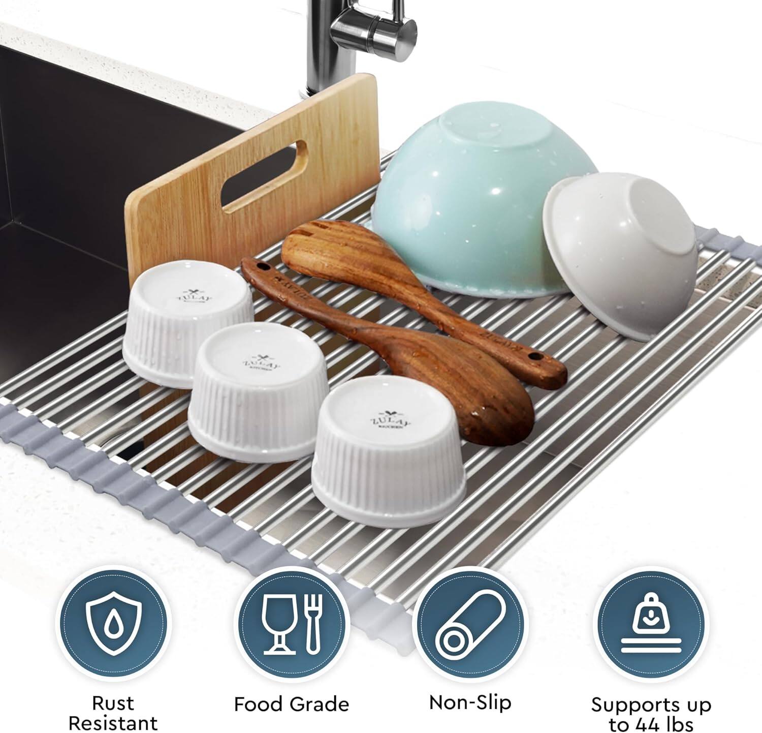 ULAY TOLAYH LULAy ZUCO ZULA

Rust Resistant  
Food Grade  
Non-Slip  
Supports up to 44 lbs