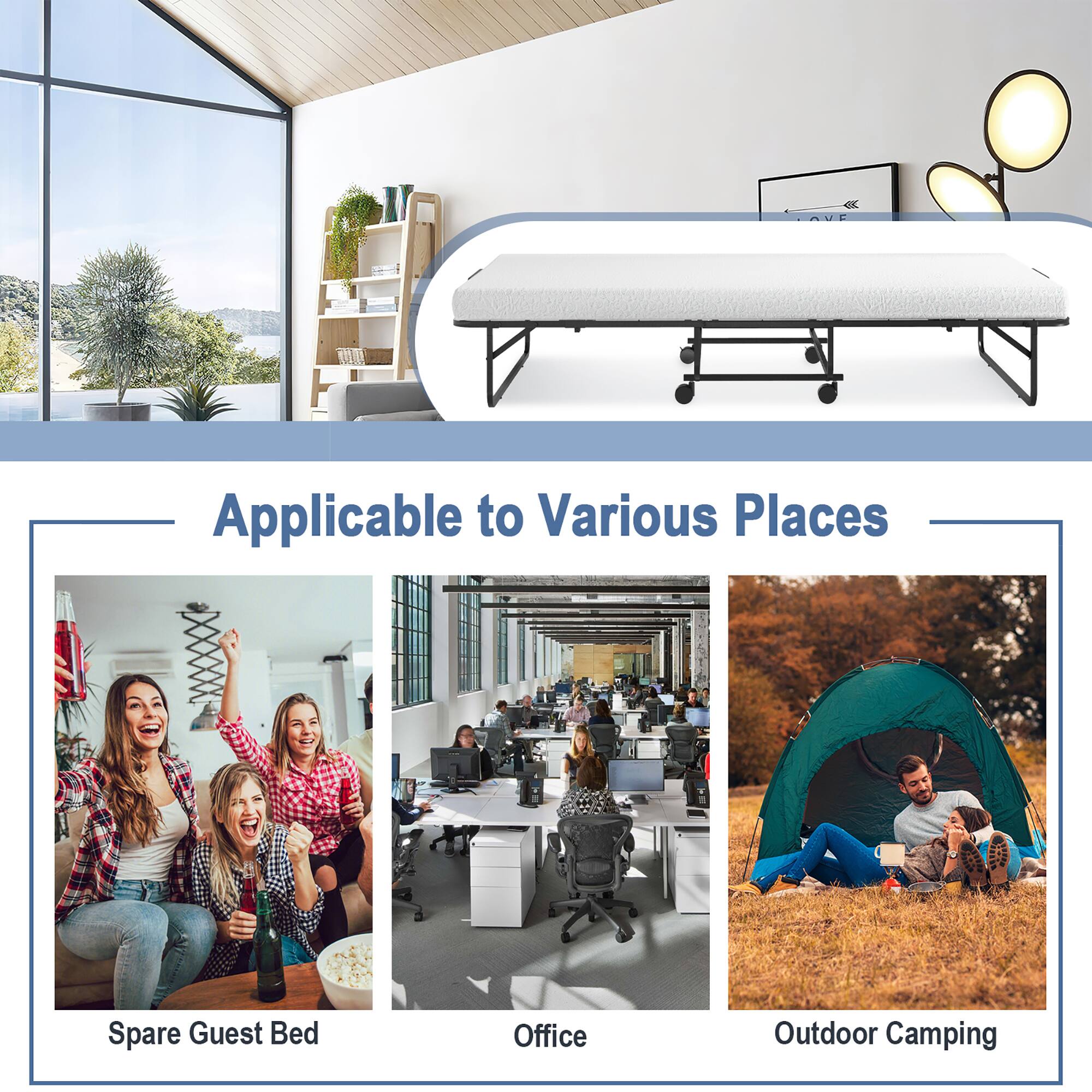 Applicable to Various Places: Spare Guest Bed, Office, Outdoor Camping