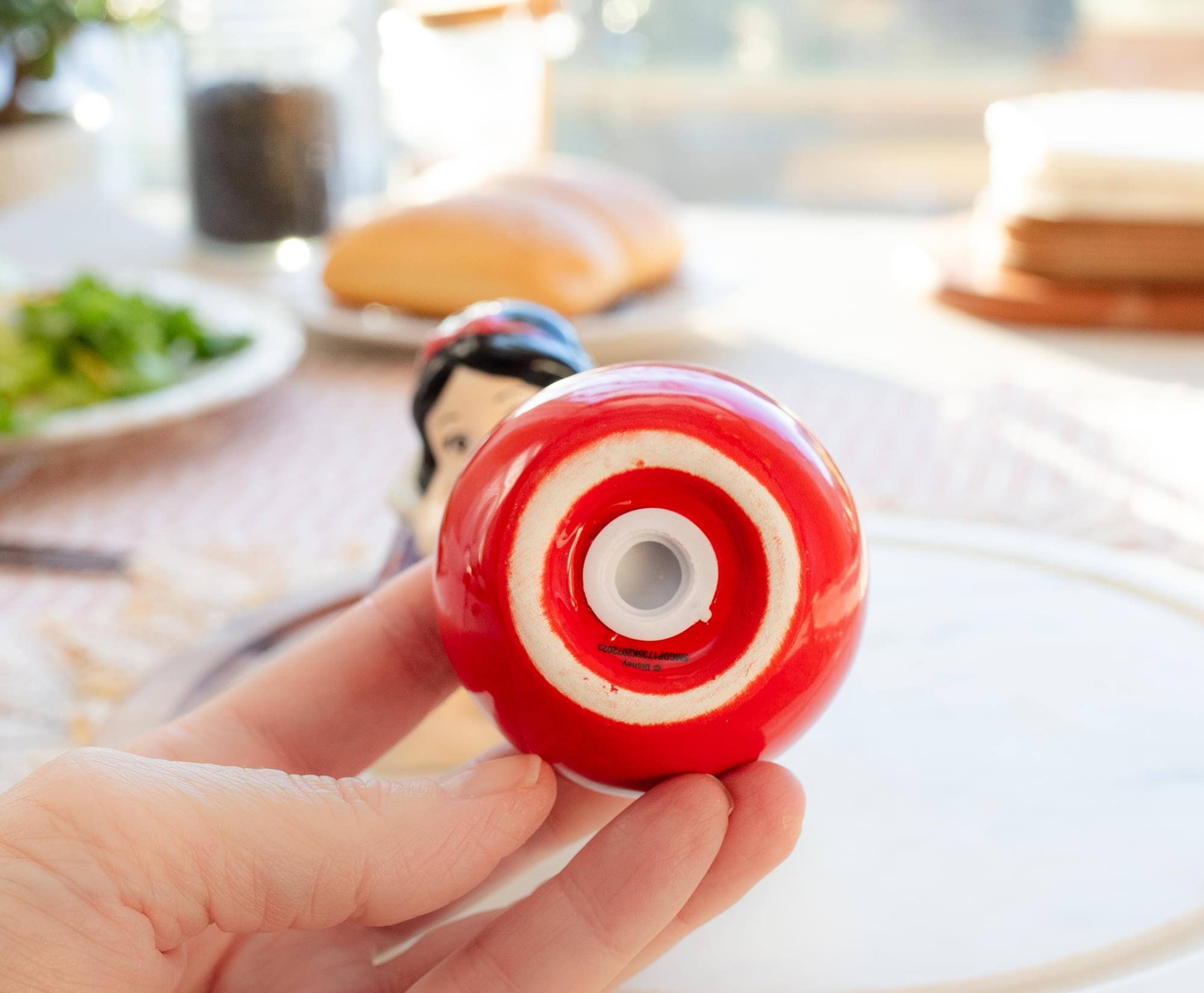 Alt View 3. Disney - Disney Snow White and Apple Ceramic Salt and Pepper Shaker Set - Red.