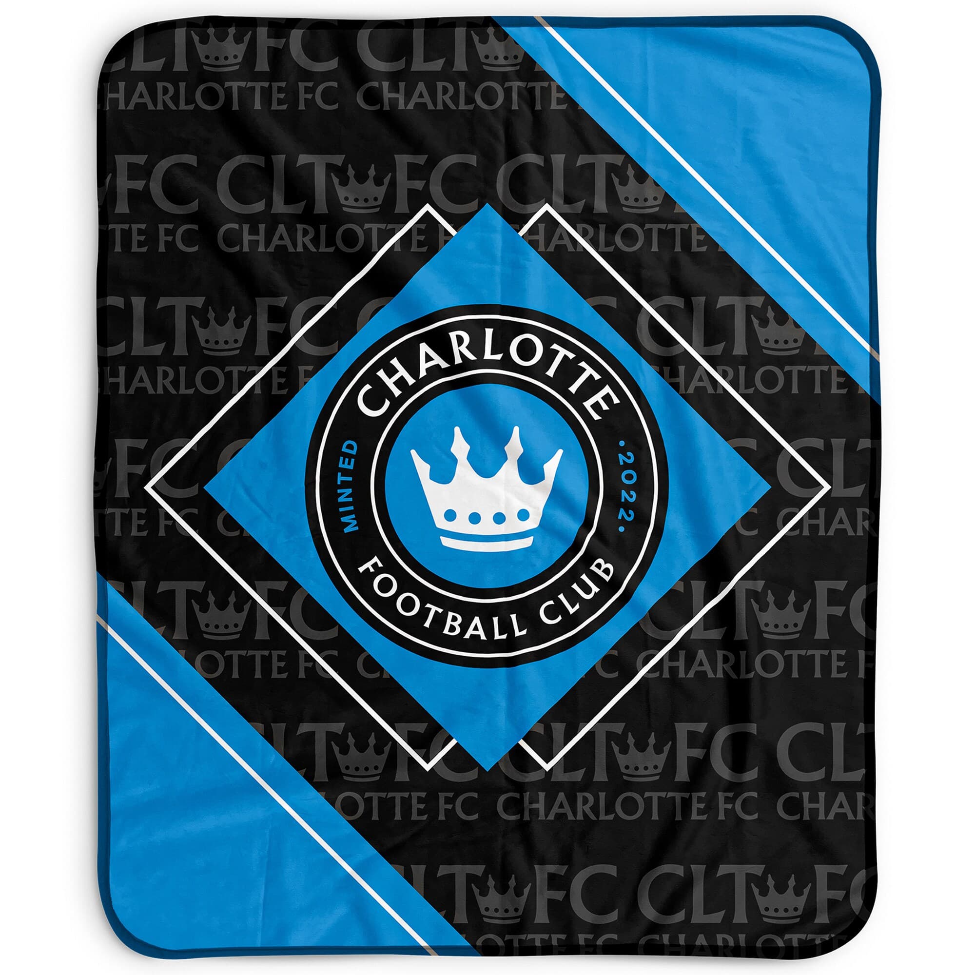 Pegasus - Charlotte FC 50" x 60" Diamond Logo Fleece Blanket - Multicolor