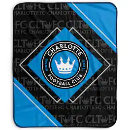 Pegasus - Charlotte FC 50" x 60" Diamond Logo Fleece Blanket - Multicolor