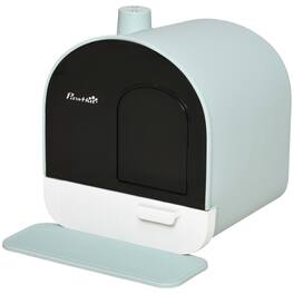 Pawhut - Enclosed Cat Litter Box with Lid & Drawer Design, Covered Litter Box Anti-Leakage - Green