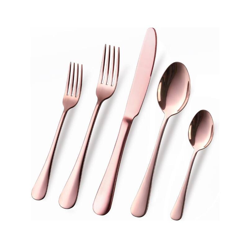 Front. Furno Fusion - Mirror Polished Food Grade Flatware Set - Copper.
