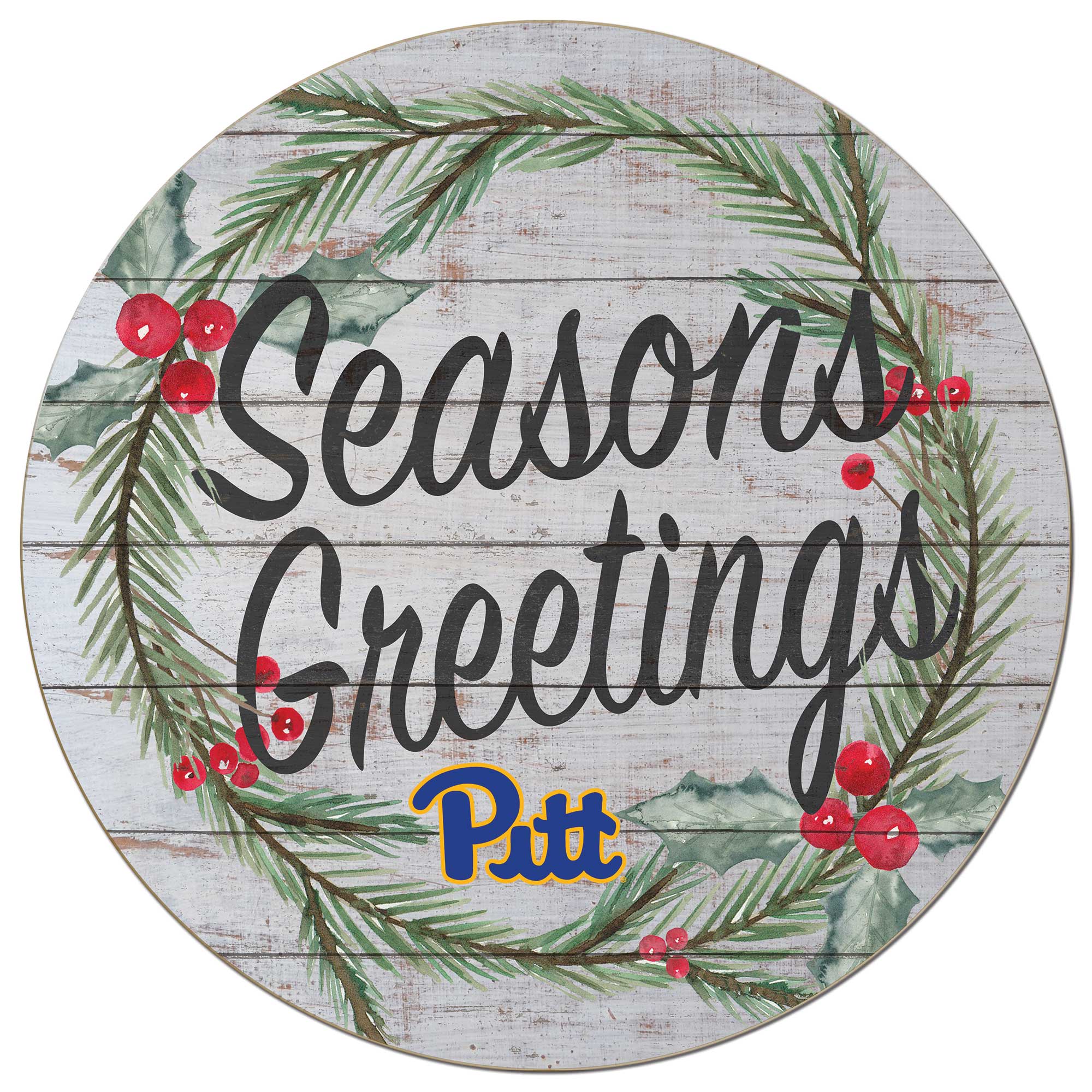 Jardine - Pitt Panthers 20'' x 20'' Season's Greetings Circle - White