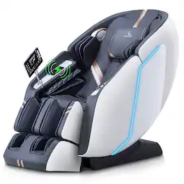 MassaMax - MT398 4D Massage Chair Full Body Stretch,Zero Gravity with Heat Therapy,Extended Footrest,Foot Rollers - White