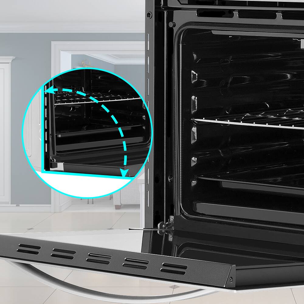 Left. Empava - 24 in. Liquid Propane Gas Single Wall Oven 2.3 cu. ft. Capacity Kitchen Compact Convection Oven - Stainless steel.